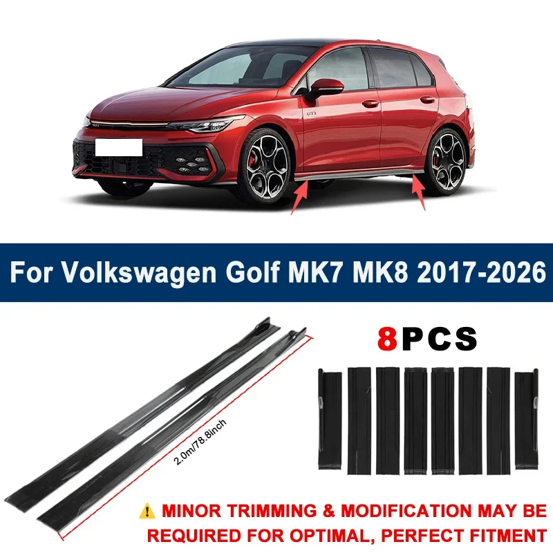 Aerodynamic 2m Sectional Side Skirt Extension Lips Racing Side Spoiler For Volkswagen Golf MK7 MK8 2017-2026 Sport Upgrade Kit
Aerodynamic 2m Sectional Side Skirt Extension Lips Racing Side Spoiler For Volkswagen Golf MK7 MK8 2017-2026 Sport Upgrade Kit
