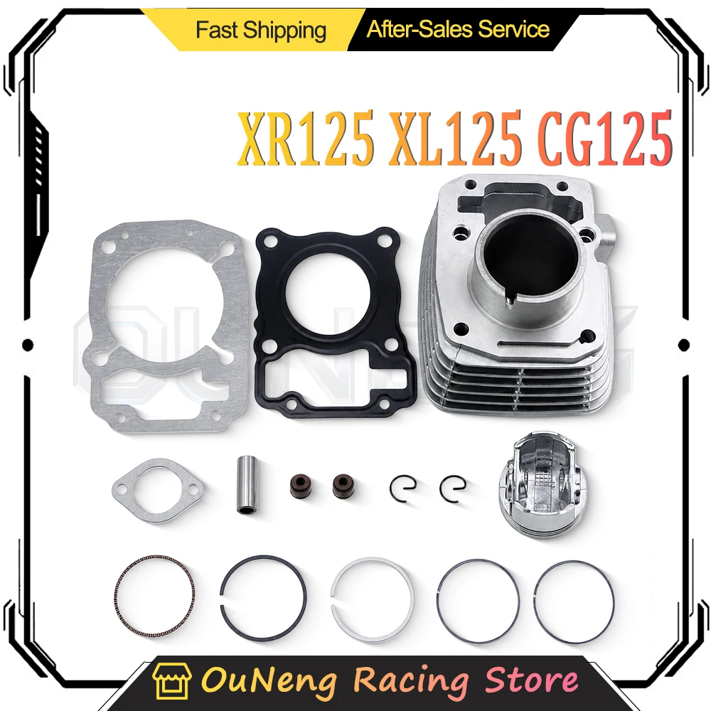 52.4mm Cylinder Kit With Piston Rings Gaskets For XR125 XL125 CG125 GLR125 Motorcycle Engine Replacement Parts
52.4mm Cylinder Kit With Piston Rings Gaskets For XR125 XL125 CG125 GLR125 Motorcycle Engine Replacement Parts