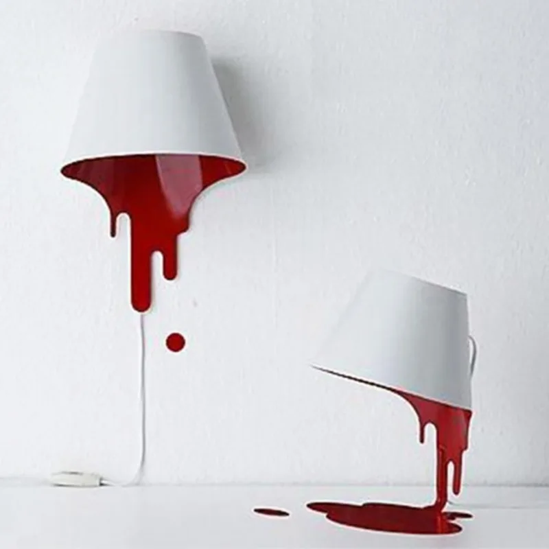 Creative Personality Melting Dripping Blood Table Lamp Modern Simple Study Living Room Model Room Bedroom Bedside LED Light
Creative Personality Melting Dripping Blood Table Lamp Modern Simple Study Living Room Model Room Bedroom Bedside LED Light