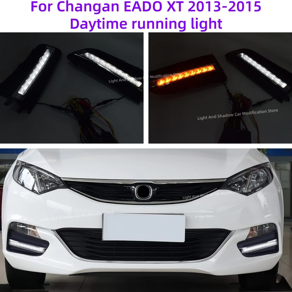 Для Changan EADO XT 2013-2015: Модификация дневных ходовых огней, двухцветные противотуманные фары, динамические указатели поворота, декоративная подсветка.
Для Changan EADO XT 2013-2015: Модификация дневных ходовых огней, двухцветные противотуманные фары, динамические указатели поворота, декоративная подсветка.