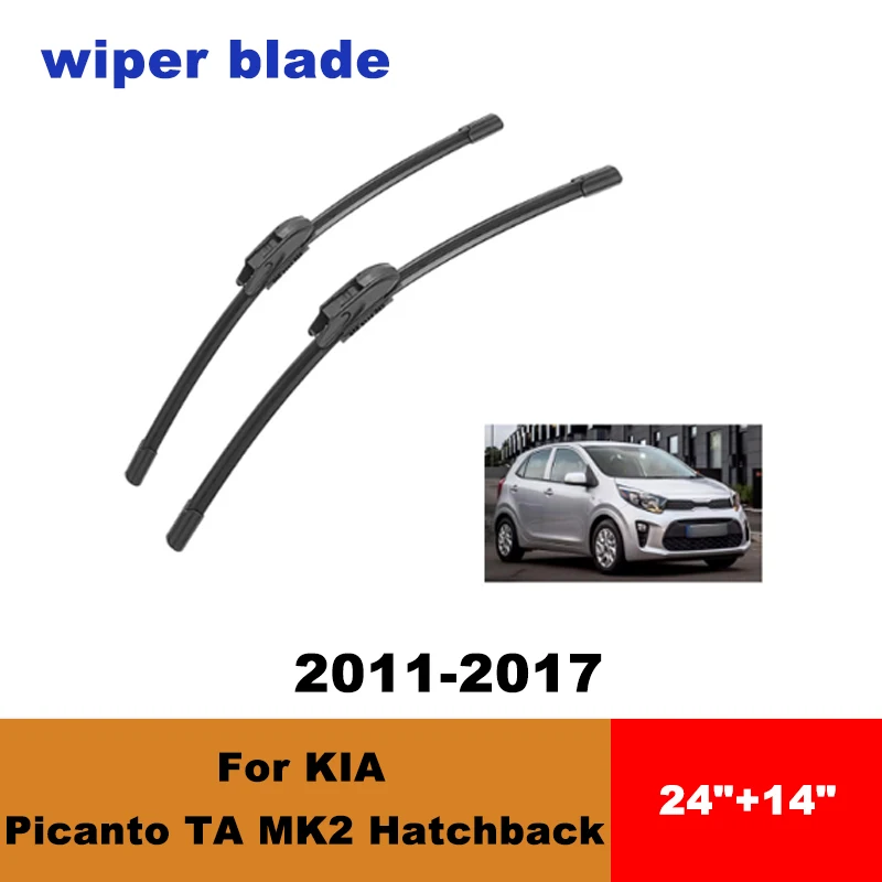 For KIA Picanto TA MK2 Hatchback 2011-2017 car front wiper blades silent wiper blades soft rubber windshield wipers accessories
For KIA Picanto TA MK2 Hatchback 2011-2017 car front wiper blades silent wiper blades soft rubber windshield wipers accessories