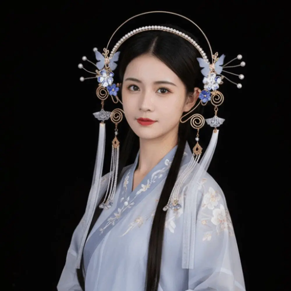 Antique Flower Hanfu Tassel Hair Hoop Beads Crown Chinese Ancient Hairband Alloy Crystal Swaying Fairy Headwear Wedding Photos
Antique Flower Hanfu Tassel Hair Hoop Beads Crown Chinese Ancient Hairband Alloy Crystal Swaying Fairy Headwear Wedding Photos
