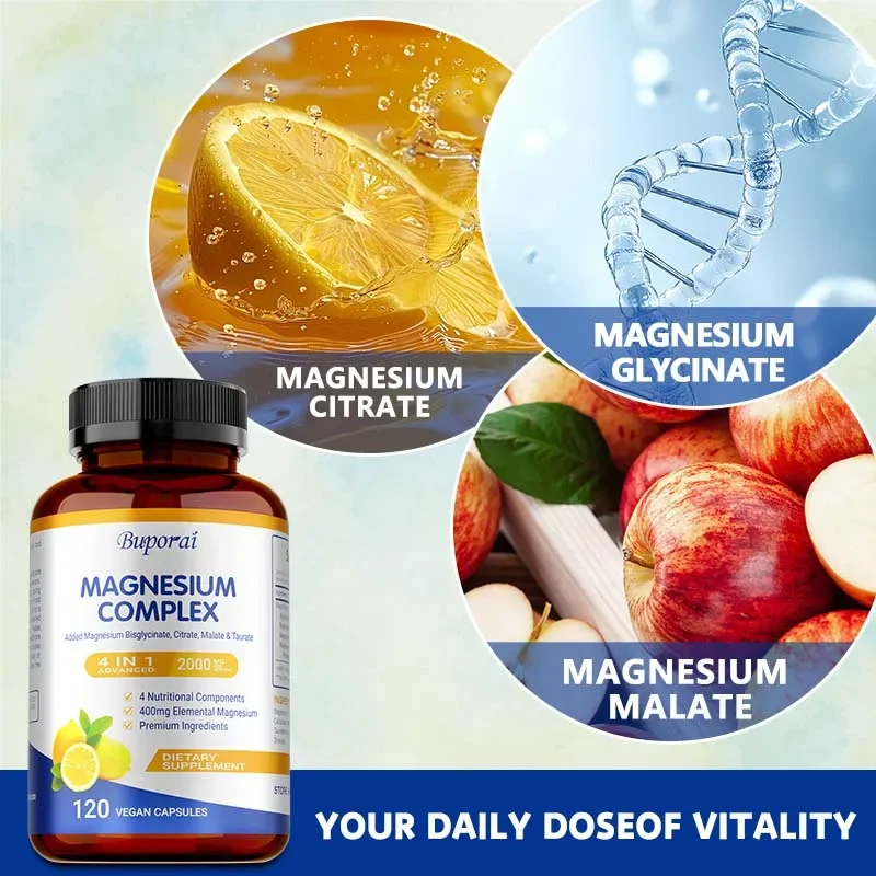 Magnesium Complex - Improves Sleep,Promotes Muscle and Bone Health, Boosts Immunity, Maintains Overall Health
Magnesium Complex - Improves Sleep,Promotes Muscle and Bone Health, Boosts Immunity, Maintains Overall Health