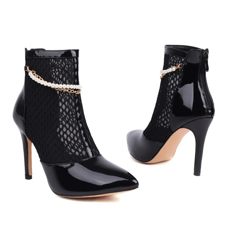 Botas De Mujer 2023 Summer Mesh Breathable Sandals Women Zip High Heels Retro British Style Ankle Black Boots Big Size 48 W-5A
Botas De Mujer 2023 Summer Mesh Breathable Sandals Women Zip High Heels Retro British Style Ankle Black Boots Big Size 48 W-5A