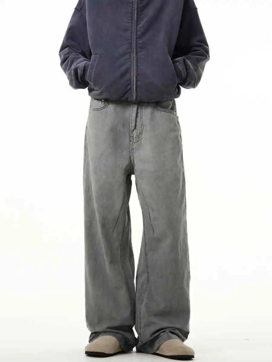 Grey Jeans Women Y2K Vintage High Waisted Jeans Straight Streetwear Casual Loose Large Size Wide Leg Denim Pants
Grey Jeans Women Y2K Vintage High Waisted Jeans Straight Streetwear Casual Loose Large Size Wide Leg Denim Pants