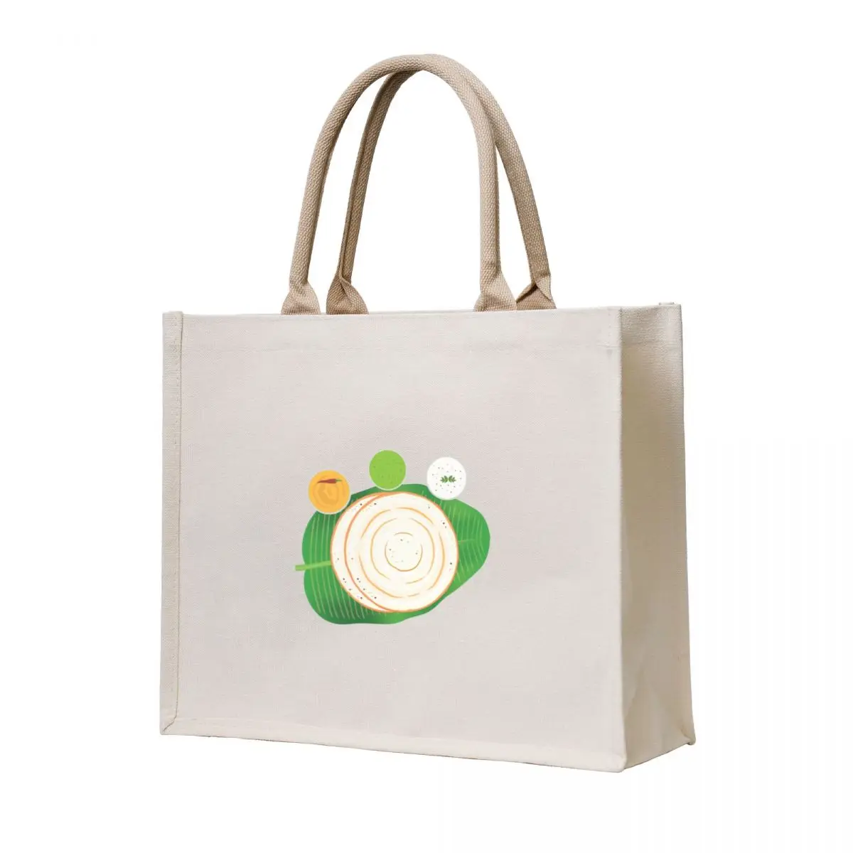 Masala Dosa Idli Churtney on Banana Leaf Indian Food Tote Bag Big bag shopping cart bags hand bag ladies Women's shopping 
Masala Dosa Idli Churtney on Banana Leaf Indian Food Tote Bag Big bag shopping cart bags hand bag ladies Women's shopping