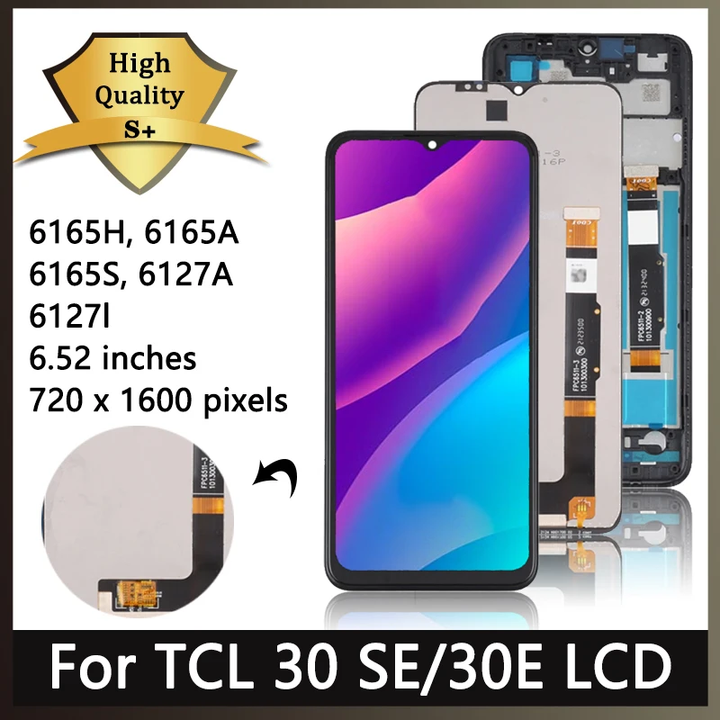 6,52 "Для TCL 30 SE 30SE 6165H 6156H1 6165A 6165A1 6165S ЖК-дисплей с цифровым преобразователем сенсорного экрана для TCL 30E 6127A 6127l Дисплей
6,52 "Для TCL 30 SE 30SE 6165H 6156H1 6165A 6165A1 6165S ЖК-дисплей с цифровым преобразователем сенсорного экрана для TCL 30E 6127A 6127l Дисплей