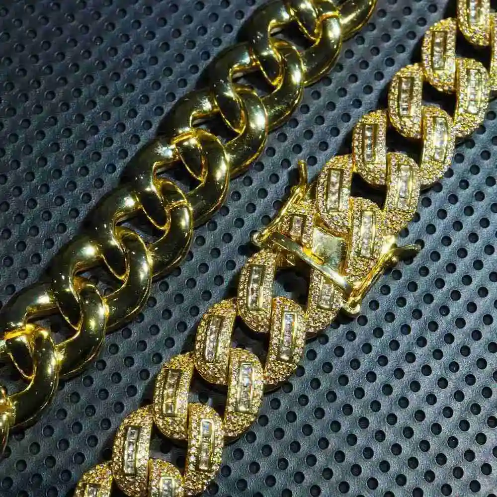 High End European and American Popular Trendy Hip-hop Street Fashion Diamond 925 Silver Cuban Necklace15mm
High End European and American Popular Trendy Hip-hop Street Fashion Diamond 925 Silver Cuban Necklace15mm