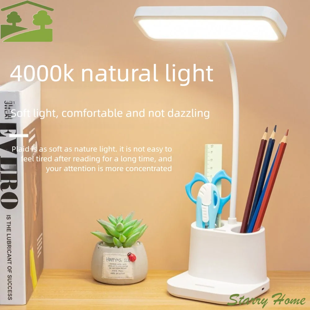Adjustable Penholder Desk Lamp Eye Protection Dimmable Bedroom Table Lamp Touch Control Energy-Efficient Led Bedside Lamp
Adjustable Penholder Desk Lamp Eye Protection Dimmable Bedroom Table Lamp Touch Control Energy-Efficient Led Bedside Lamp