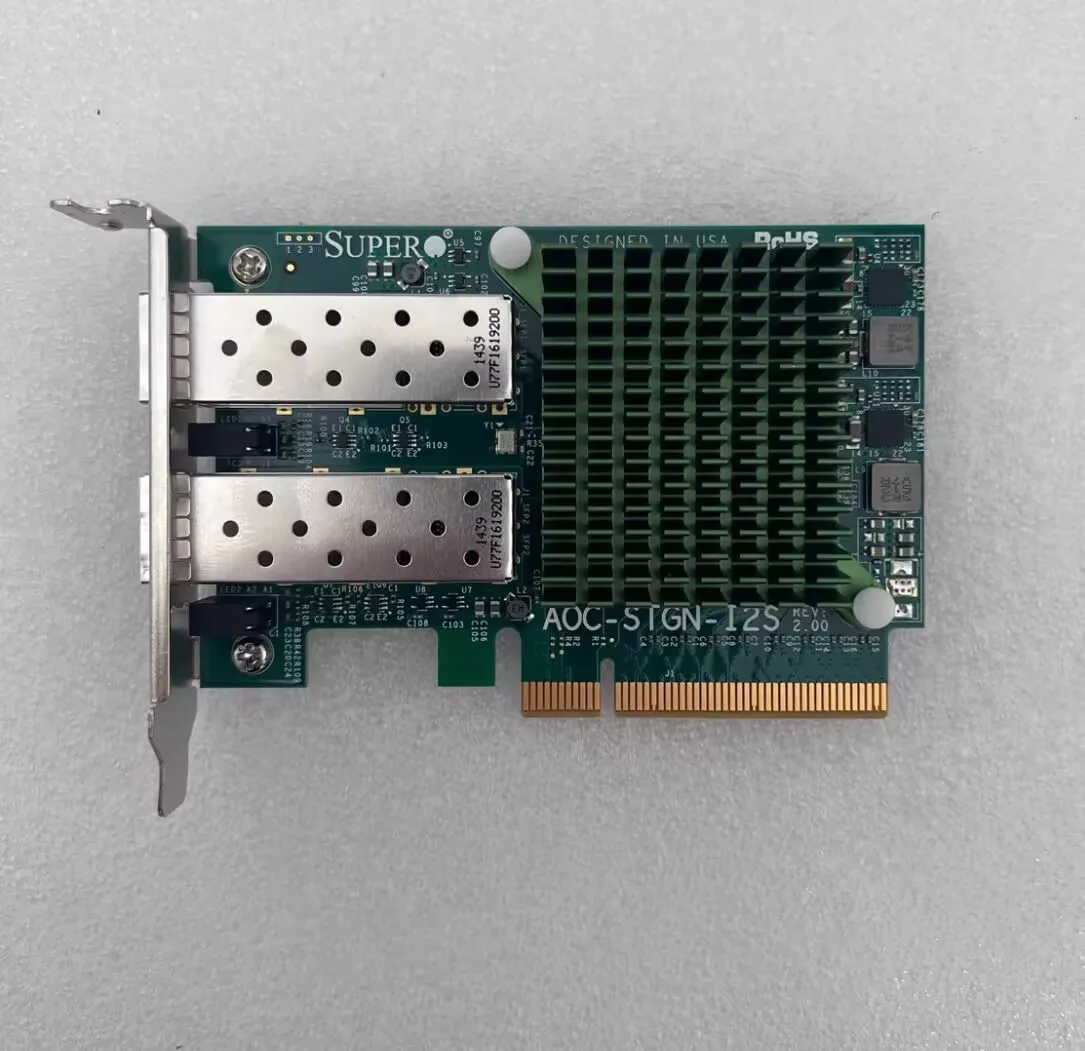 AOC-STGN-I2S Network Interface Controller Super-micro Dual Port SFP+ 10GbE Ethernet Adapter X520-DA2 REV2.0
AOC-STGN-I2S Network Interface Controller Super-micro Dual Port SFP+ 10GbE Ethernet Adapter X520-DA2 REV2.0