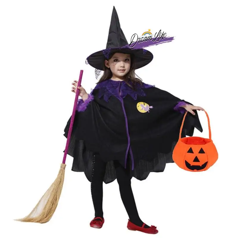 Halloween Children's Costume Witch Party Parent-Child Event Robe Cloak Women's Dress up Outfit Stage Performance
Halloween Children's Costume Witch Party Parent-Child Event Robe Cloak Women's Dress up Outfit Stage Performance