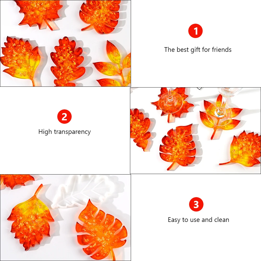 5pcs Silicone Leaf Coaster Mold Christmas Tree Cup Mat Diy Crafts Epoxy Handmade Tools High Transparency Flexibility
5pcs Silicone Leaf Coaster Mold Christmas Tree Cup Mat Diy Crafts Epoxy Handmade Tools High Transparency Flexibility