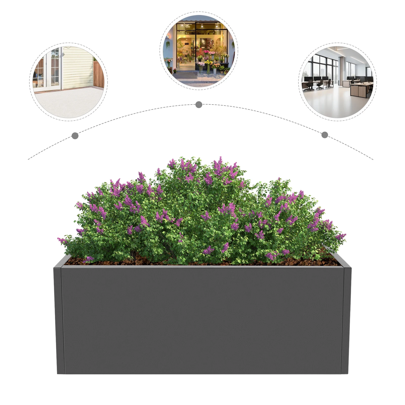 Garden Planter Box, Large Rectangular Planter Box 38x15 Inches, Galvanized Steel Raised Garden Bed for Flowers Herbs Vegetables
Garden Planter Box, Large Rectangular Planter Box 38x15 Inches, Galvanized Steel Raised Garden Bed for Flowers Herbs Vegetables