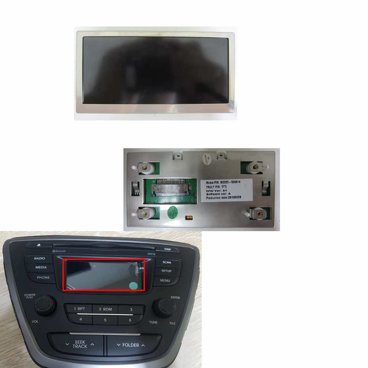 Original Navigation Monitor Radio LCD Display for Hyundai Elantra EX 2014-2017 3X961-98200 3X96154210
Original Navigation Monitor Radio LCD Display for Hyundai Elantra EX 2014-2017 3X961-98200 3X96154210