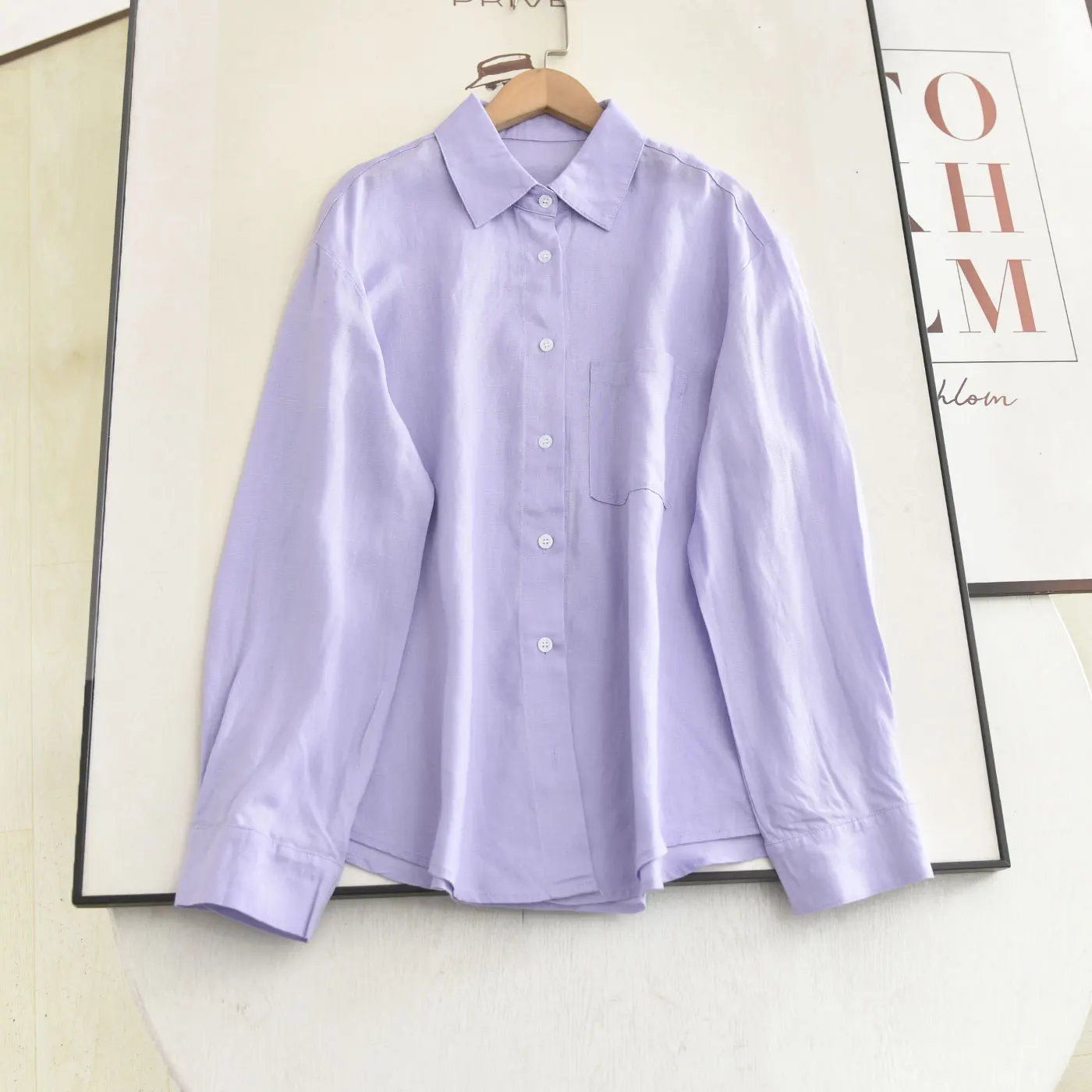 Linen Silk Loose Fit Neck Shirt Casual Style Breathable Long Sleeve Women's Spring Summer Fashion Loose Top
Linen Silk Loose Fit Neck Shirt Casual Style Breathable Long Sleeve Women's Spring Summer Fashion Loose Top