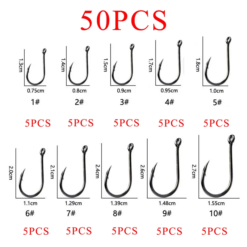 50 Pcs Carp Fishing Hook Offset Circle Hook Single Fly Fishing Jig Hook Barbed sea Fishhook Tackle Accessories
50 Pcs Carp Fishing Hook Offset Circle Hook Single Fly Fishing Jig Hook Barbed sea Fishhook Tackle Accessories