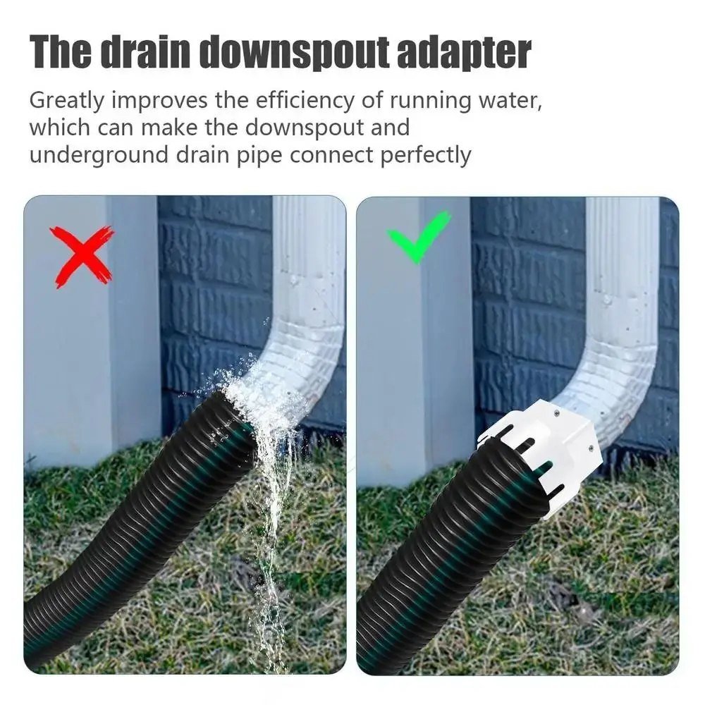 Round To Square Rain Gutter Downspout Adapter Plastic Material Easy Installment Downspout Outdoor Connector
Round To Square Rain Gutter Downspout Adapter Plastic Material Easy Installment Downspout Outdoor Connector