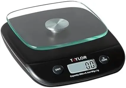 Taylor Digital Kitchen Scale | Black, Accurate Weight Measurement
Taylor Digital Kitchen Scale | Black, Accurate Weight Measurement