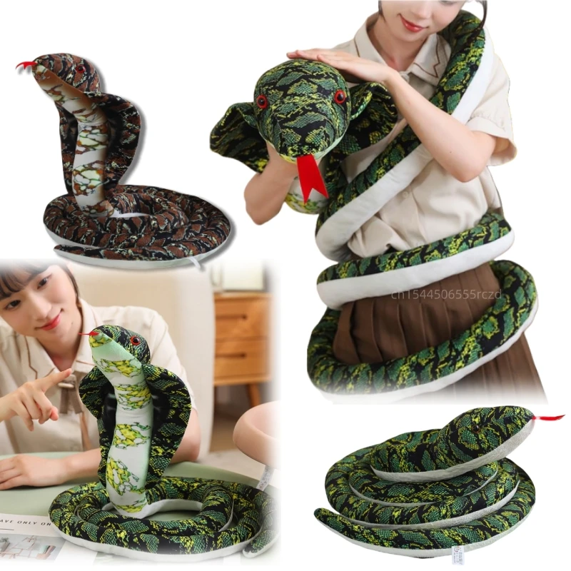 35-400cm Reality Gaint Cobra Python Plush Doll Lifelike Green Brown Snake Reptile Plush Toy Home Decor Gift For Boys And Pets
35-400cm Reality Gaint Cobra Python Plush Doll Lifelike Green Brown Snake Reptile Plush Toy Home Decor Gift For Boys And Pets