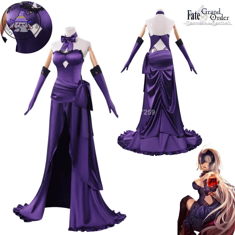 Костюм для косплея Game Fate/Grand Order, аниме Alter, популярное фиолетовое платье для ролевых игр для женщин и взрослых, парик для вечеринки на Хэллоуин
Костюм для косплея Game Fate/Grand Order, аниме Alter, популярное фиолетовое платье для ролевых игр для женщин и взрослых, парик для вечеринки на Хэллоуин
