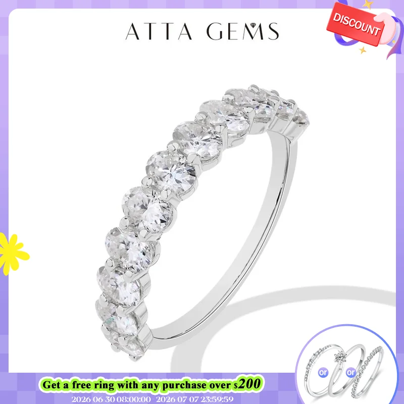 ATTAGEMS Oval Cut Moissanite Rings for Women 1.8CTW DVVS1 Diamond S925 Silver 18K Gold Plated Matching Wedding Band Jewelry Gift
ATTAGEMS Oval Cut Moissanite Rings for Women 1.8CTW DVVS1 Diamond S925 Silver 18K Gold Plated Matching Wedding Band Jewelry Gift