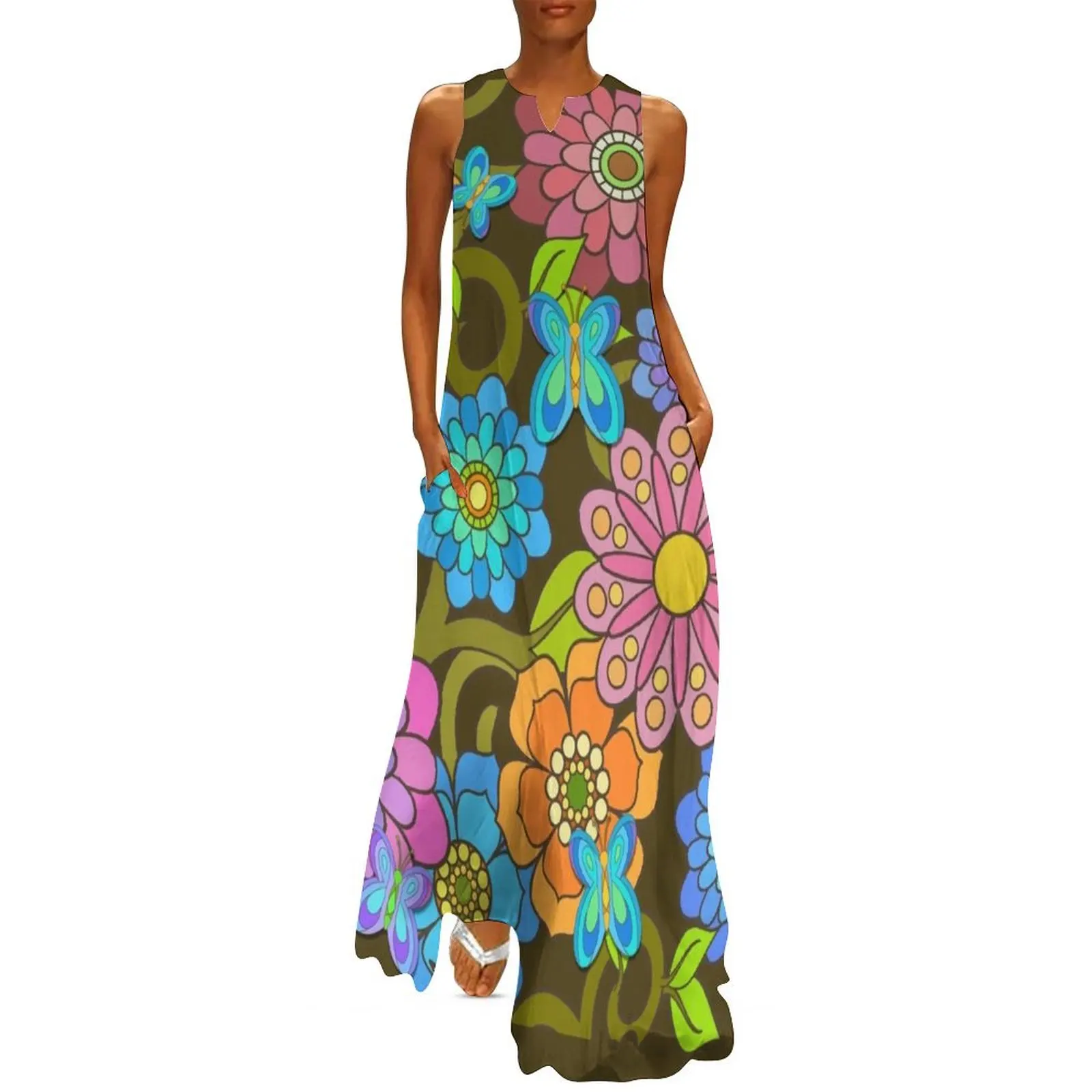 Floral Garden with Butterflies Long Dress elegant women's dresses sale Women's long dress clothes for women Dress
Floral Garden with Butterflies Long Dress elegant women's dresses sale Women's long dress clothes for women Dress