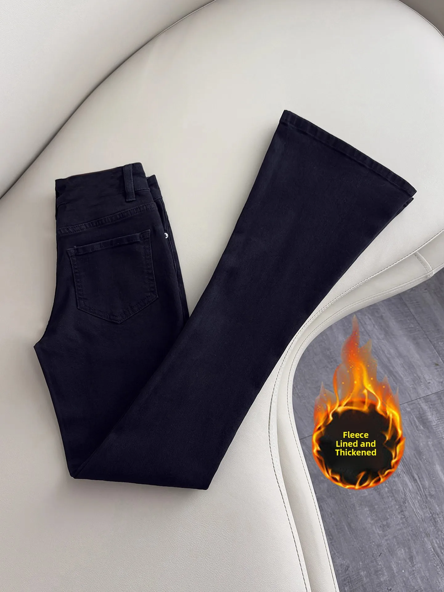 High Waist Fleece Lined Flared Jeans Women's Autumn Winter Warm Slimming Versatile Elastic Bell Bottoms Retro Style Cotton St...
High Waist Fleece Lined Flared Jeans Women's Autumn Winter Warm Slimming Versatile Elastic Bell Bottoms Retro Style Cotton St...