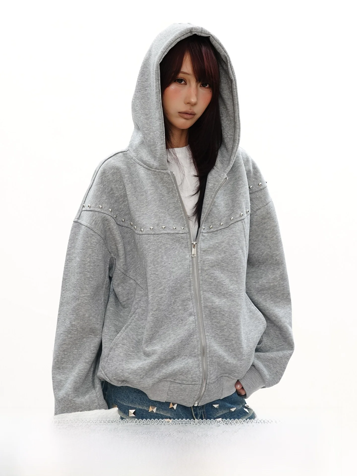 Heavyweight Zipper Hoodie Unisex Spring Autumn American Design Sense Patchwork Cotton Polyester Blend Sweatshirt Jacket
Heavyweight Zipper Hoodie Unisex Spring Autumn American Design Sense Patchwork Cotton Polyester Blend Sweatshirt Jacket