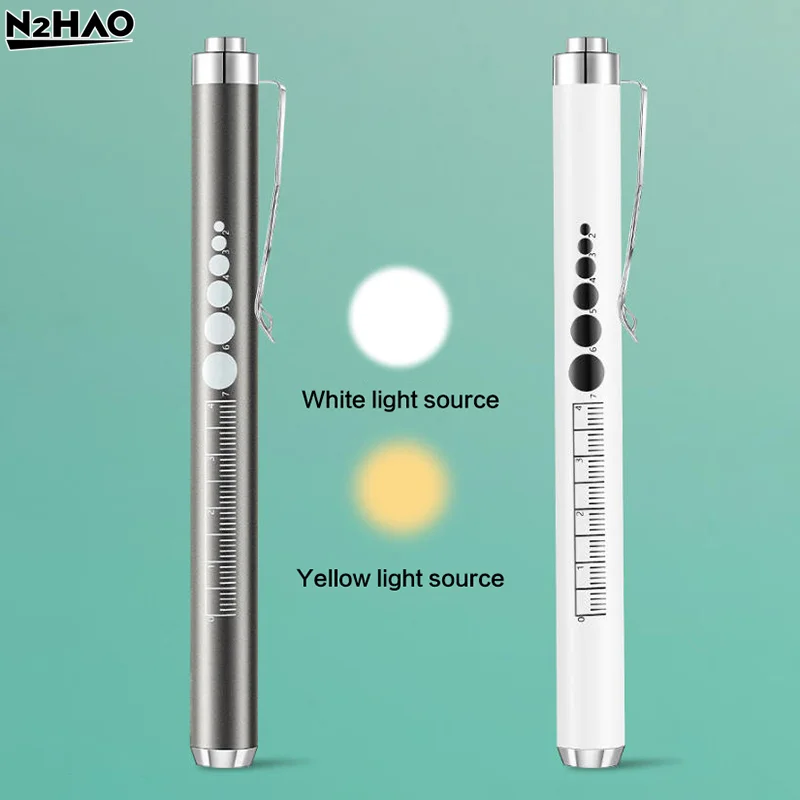 USB Rechargeable Portable Medical Penlight Emergency Flashlight 2 In 1 Pocket LED Pen Lights With Pupil Gauge Yellow White Light
USB Rechargeable Portable Medical Penlight Emergency Flashlight 2 In 1 Pocket LED Pen Lights With Pupil Gauge Yellow White Light