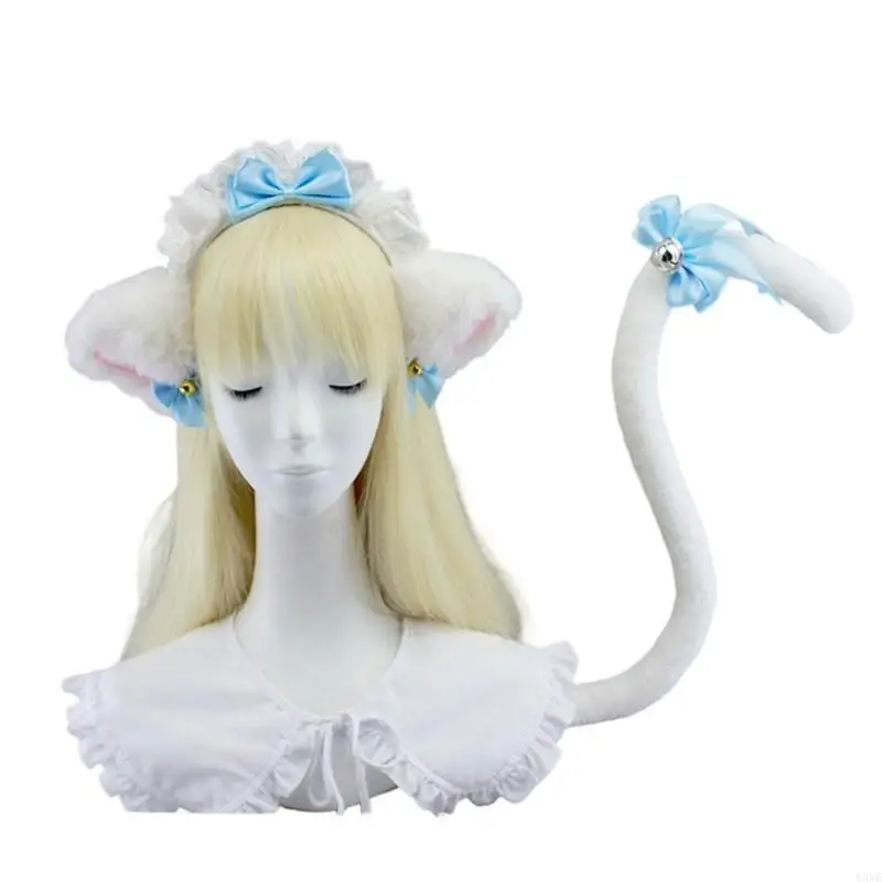 Y3NE 2 шт., костюм для косплея животных, искусственный мех, волк, кошки, лисий хвост и кошачьи уши, повязки на голову, для на
Y3NE 2 шт., костюм для косплея животных, искусственный мех, волк, кошки, лисий хвост и кошачьи уши, повязки на голову, для на