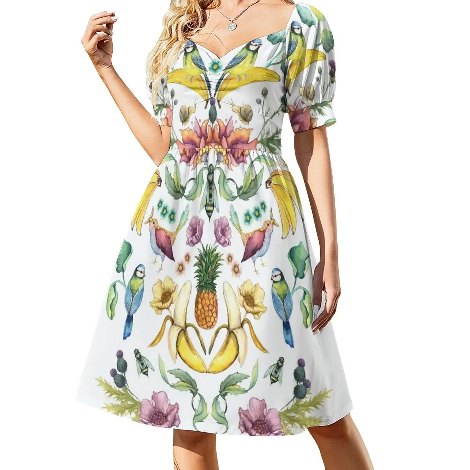 Jugend Goes Bananas! Short-Sleeved Dress Woman fashion Female dress summer woman dress 2025
Jugend Goes Bananas! Short-Sleeved Dress Woman fashion Female dress summer woman dress 2025