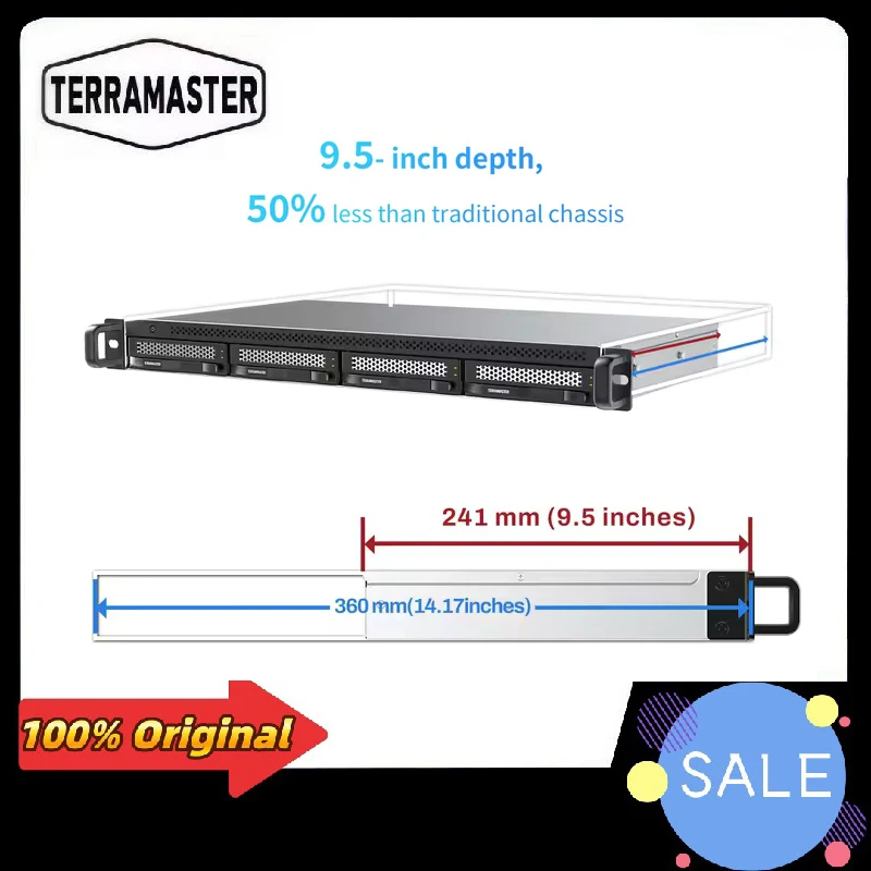 Original TERRAMASTER D4-320U 4-Bay Ultra-short Rack-Mounted Hard Drive Enclosure (Diskless)
Original TERRAMASTER D4-320U 4-Bay Ultra-short Rack-Mounted Hard Drive Enclosure (Diskless)