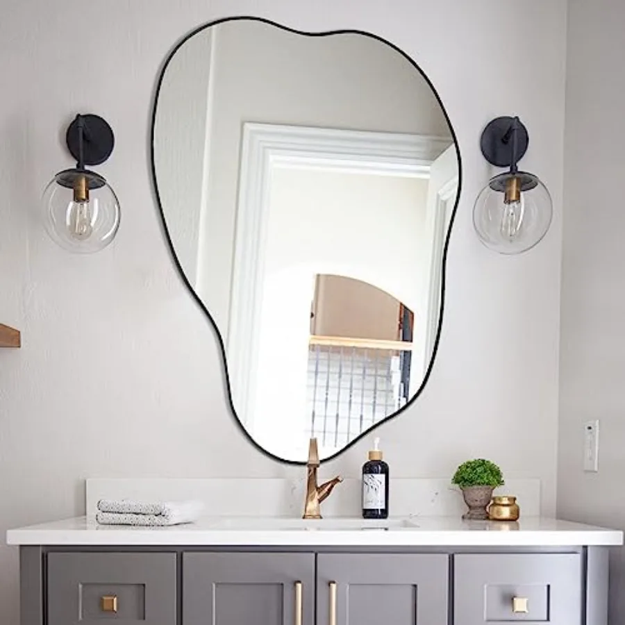 Asymmetrical Mirror, Black Irregular Mirrors, Cloud Shaped Mirrors, Unique Modern Frameless Mirror for Living Room Bathroom Bed
Asymmetrical Mirror, Black Irregular Mirrors, Cloud Shaped Mirrors, Unique Modern Frameless Mirror for Living Room Bathroom Bed