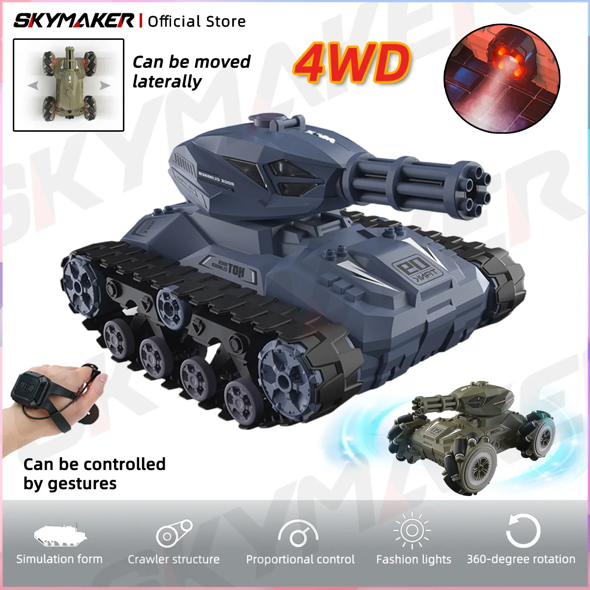 JJRC Q126 2.4Gz All Terrains RC Car Sounds & Lights Remote Control Battle Tanks Military Battle War Tanks RC Tank Gifts Toys
JJRC Q126 2.4Gz All Terrains RC Car Sounds & Lights Remote Control Battle Tanks Military Battle War Tanks RC Tank Gifts Toys