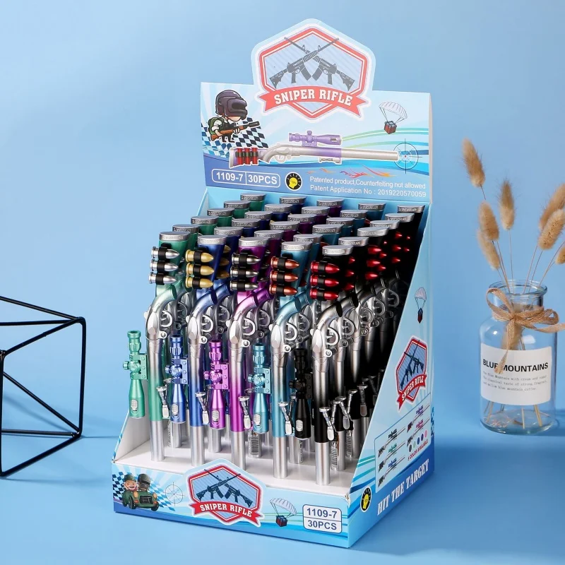 30 pcs/lot Creative Gun Shape Light Gel Pen Creative 0.5mm Black Ink Neutral Pens Gift Stationery Office School Supplies
30 pcs/lot Creative Gun Shape Light Gel Pen Creative 0.5mm Black Ink Neutral Pens Gift Stationery Office School Supplies