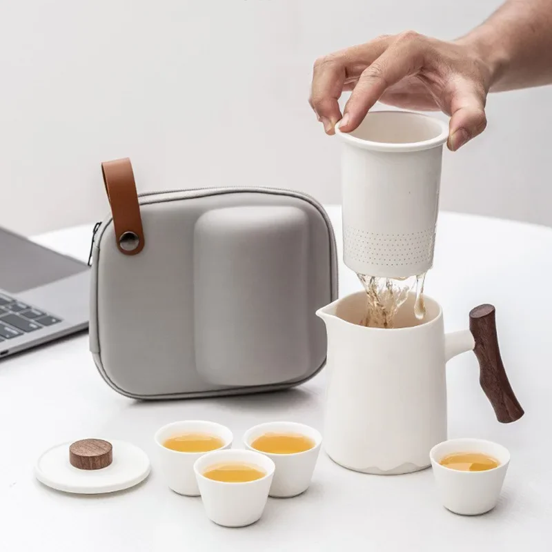 Xinshuo Travel Tea Set Ceramic Kung Fu Tea Set Portable Bag Outdoor Camping Express Cup One Pot Four Cups
Xinshuo Travel Tea Set Ceramic Kung Fu Tea Set Portable Bag Outdoor Camping Express Cup One Pot Four Cups