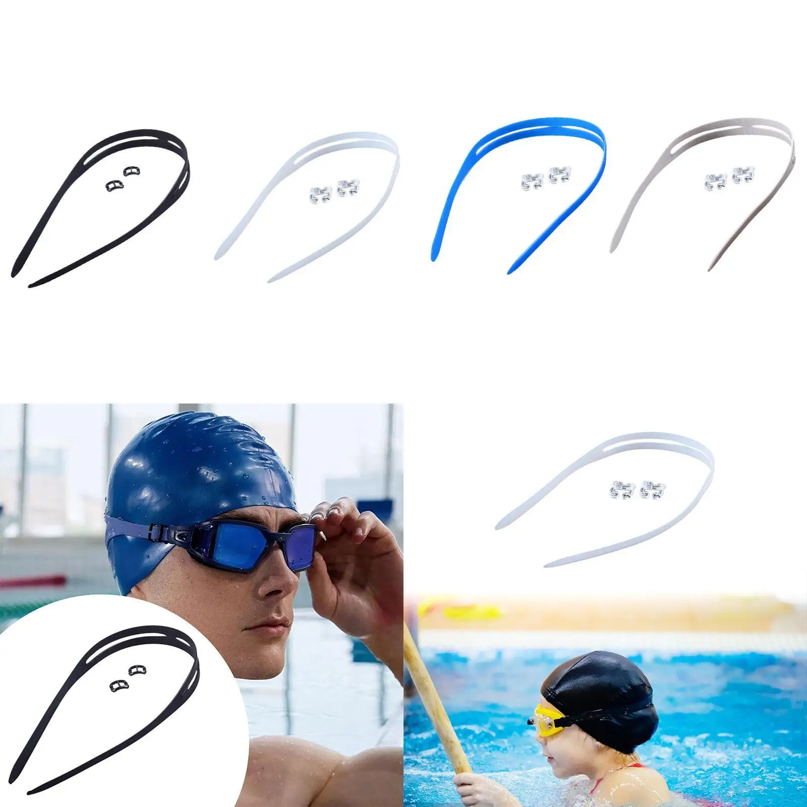 Swimming Goggles Strap with Clips Band Portable Practical Swim Glasses Strap for Dive Snorkel Surfing Scuba Water Sports
Swimming Goggles Strap with Clips Band Portable Practical Swim Glasses Strap for Dive Snorkel Surfing Scuba Water Sports