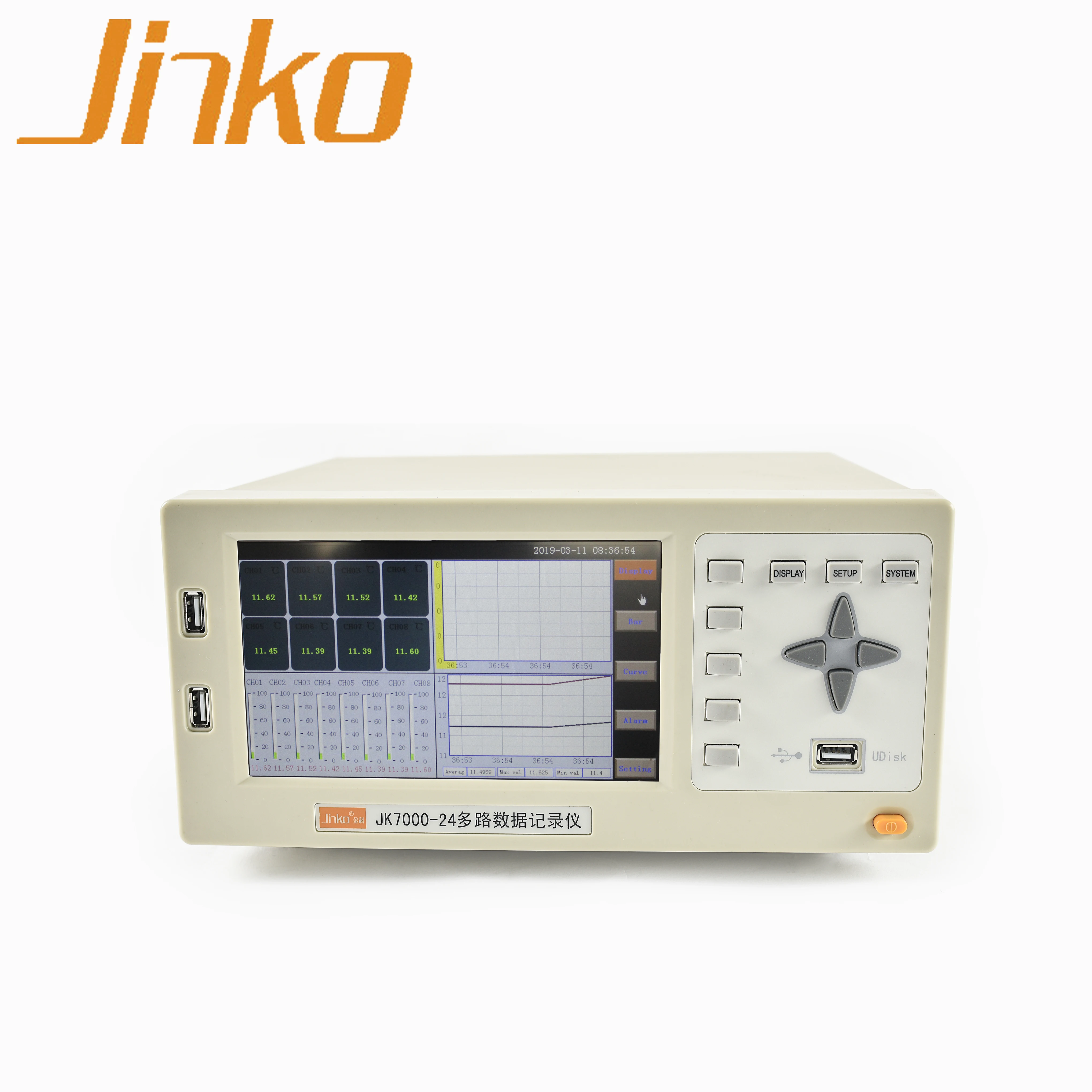 JK7000-8 multi-channel temperature recorder Multi-channel paperless data recorder
JK7000-8 multi-channel temperature recorder Multi-channel paperless data recorder