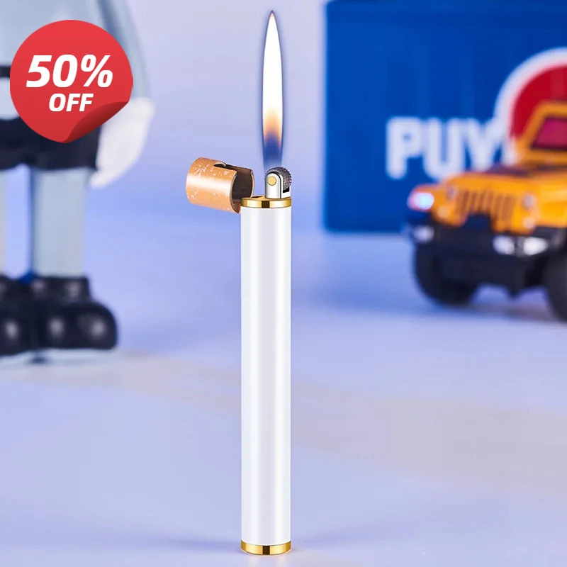Soft Flame Lighter Cigarette Style Grinding Wheel Flint Torch Gas Lighters Pocket Lighter Cigarette Accessories Gadget Gift
Soft Flame Lighter Cigarette Style Grinding Wheel Flint Torch Gas Lighters Pocket Lighter Cigarette Accessories Gadget Gift