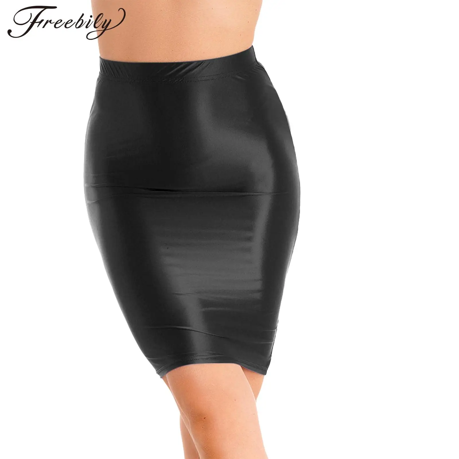 Womens Glossy High Waist Pencil Skirt Stretchy Casual Solid Color Bodycon Mini Skirts Club Music Festival Pole Dancing Costume
Womens Glossy High Waist Pencil Skirt Stretchy Casual Solid Color Bodycon Mini Skirts Club Music Festival Pole Dancing Costume