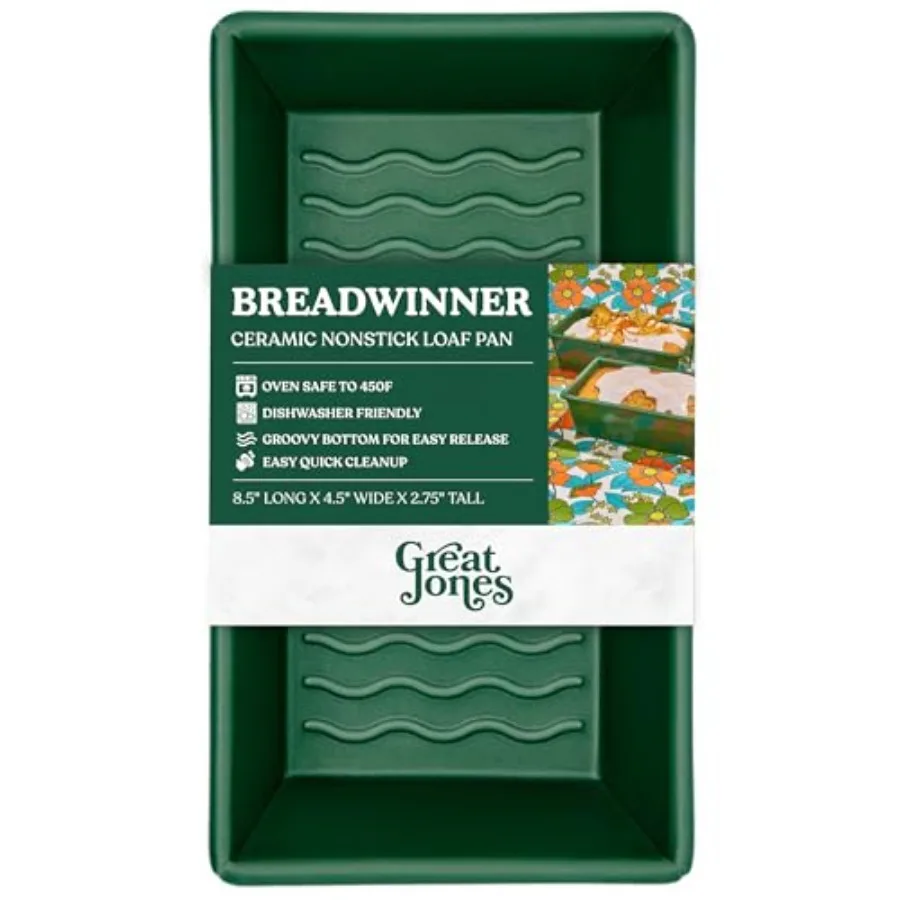 Breadwinner Nonstick Loaf Pan for Bread Cakes and More Aluminized Steel with Easy Release Coating Oven-Safe to 450°F Even Heat
Breadwinner Nonstick Loaf Pan for Bread Cakes and More Aluminized Steel with Easy Release Coating Oven-Safe to 450°F Even Heat