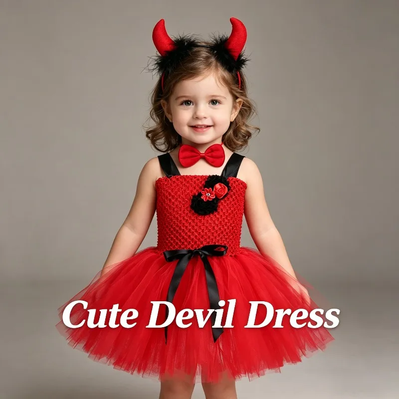 Devil Themed Cosplay Gown Halloween Carnival Party Red Sling Dress Fluffy Handmade Gauze Skirt Elegant Fancy Dress Up Wear
Devil Themed Cosplay Gown Halloween Carnival Party Red Sling Dress Fluffy Handmade Gauze Skirt Elegant Fancy Dress Up Wear