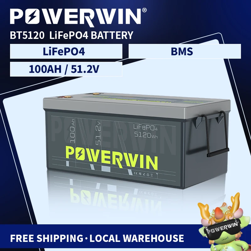 POWERWIN BT5120 Батарея 51,2 В 100 Ач 5120 Втч LiFePO4 Встроенный солнечный перезаряжаемый генератор BMS глубоких циклов (2 шт.)
POWERWIN BT5120 Батарея 51,2 В 100 Ач 5120 Втч LiFePO4 Встроенный солнечный перезаряжаемый генератор BMS глубоких циклов (2 шт.)