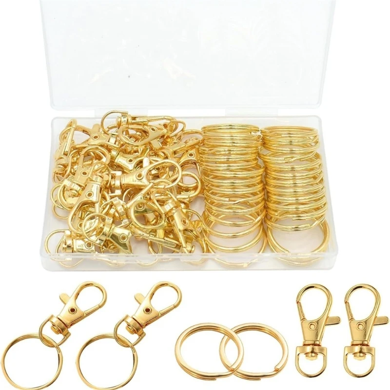 60pc Clasps with Key Rings Key Chain Clip Hooks Lobster Claw for Keychain
60pc Clasps with Key Rings Key Chain Clip Hooks Lobster Claw for Keychain