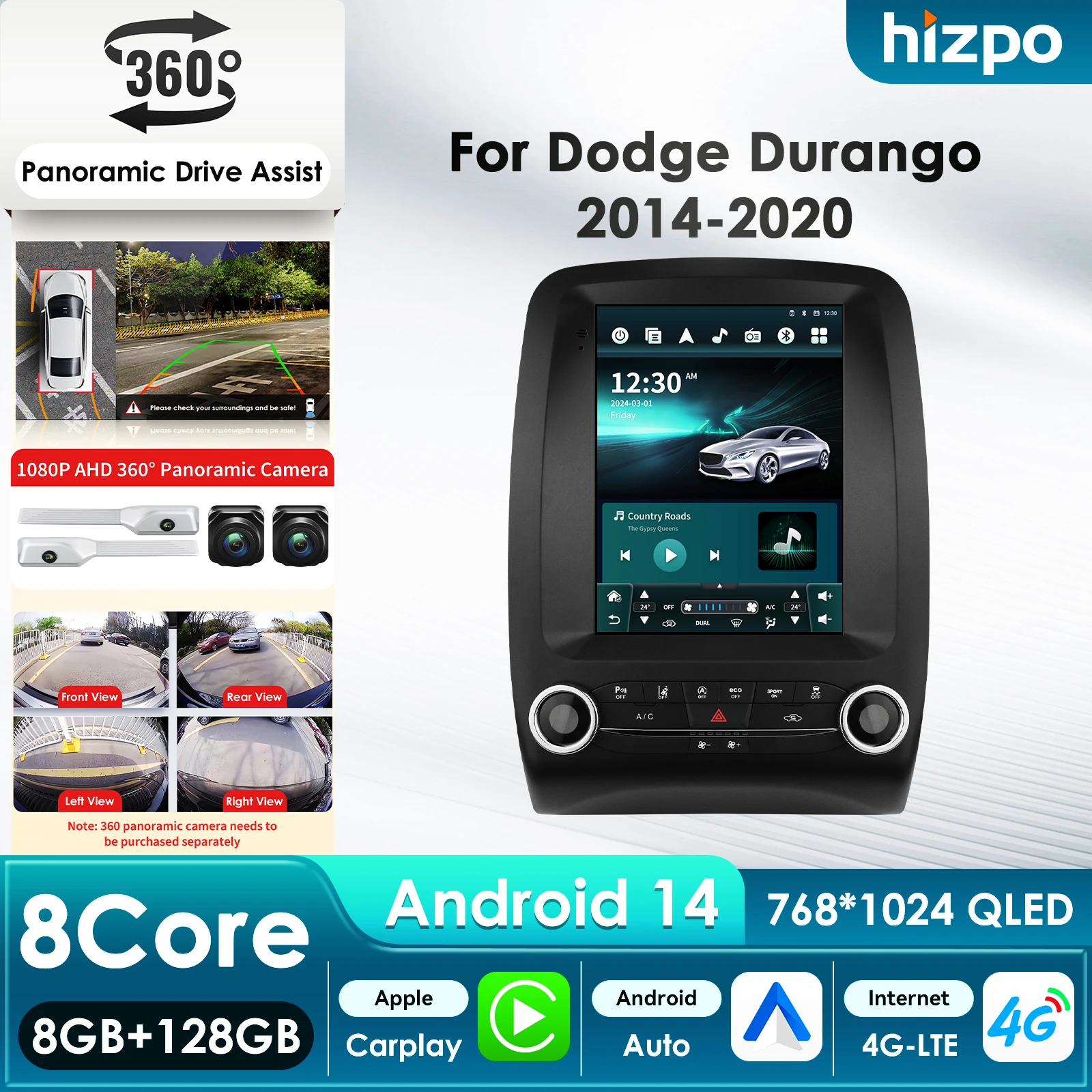 Автомобильный мультимедийный плеер 2DIN Android 14 в стиле Tesla 9.7 для Dodge Durango 2014-2020 с GPS, Carplay, Авторадио, камерой 360 и 4G WIFI
Автомобильный мультимедийный плеер 2DIN Android 14 в стиле Tesla 9.7 для Dodge Durango 2014-2020 с GPS, Carplay, Авторадио, камерой 360 и 4G WIFI