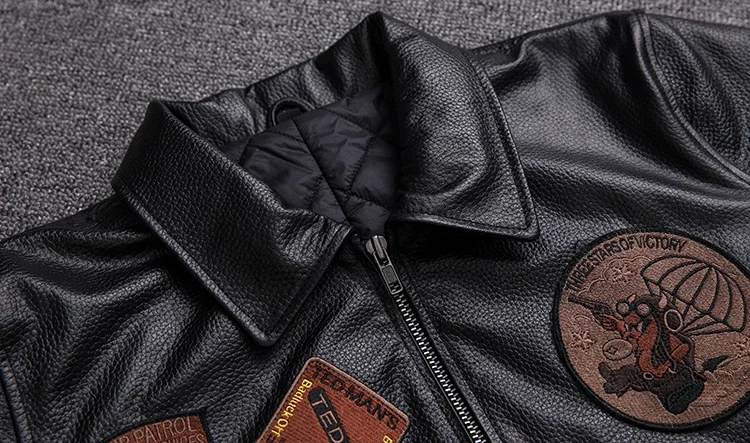 Plus Size 5XL Men's Biker G1 Air Force Pilot Jacket Genuine Leather Sheepskin Thicken Warm Vintage Classic Coat 43 Sf820507ec725415abce0c6090562b1eel