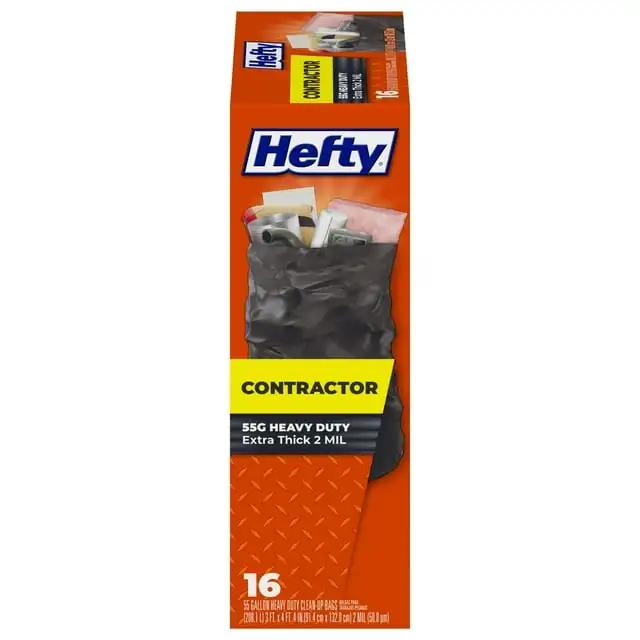 Hefty Bolsas de Basura Extra Grandes Contractor de Alta Resistencia, 55 Galones, 16 Unidades
Hefty Bolsas de Basura Extra Grandes Contractor de Alta Resistencia, 55 Galones, 16 Unidades