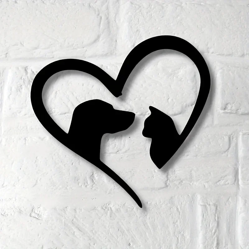 Metal iron Wall Craft Cat And Dog Wall hanging Art Home Indoor Outdoor Decoration Housewarming Gift Love Paw Heart Shaped Dog
Metal iron Wall Craft Cat And Dog Wall hanging Art Home Indoor Outdoor Decoration Housewarming Gift Love Paw Heart Shaped Dog