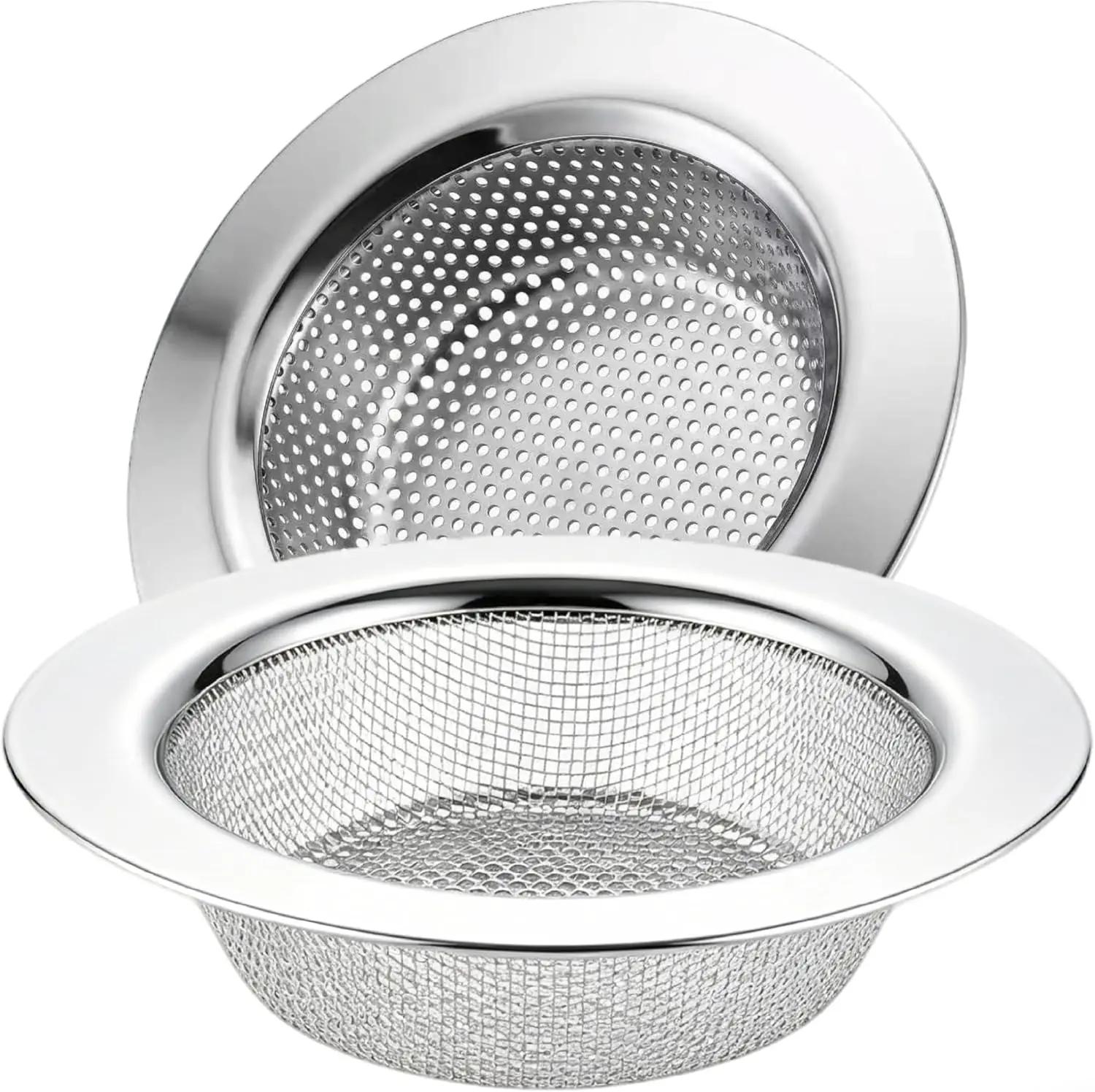 2 Pack Kitchen Sink Strainer Stainless Steel with Large Wide Rim 4.5" for Drain and Garbage Disposal
2 Pack Kitchen Sink Strainer Stainless Steel with Large Wide Rim 4.5" for Drain and Garbage Disposal