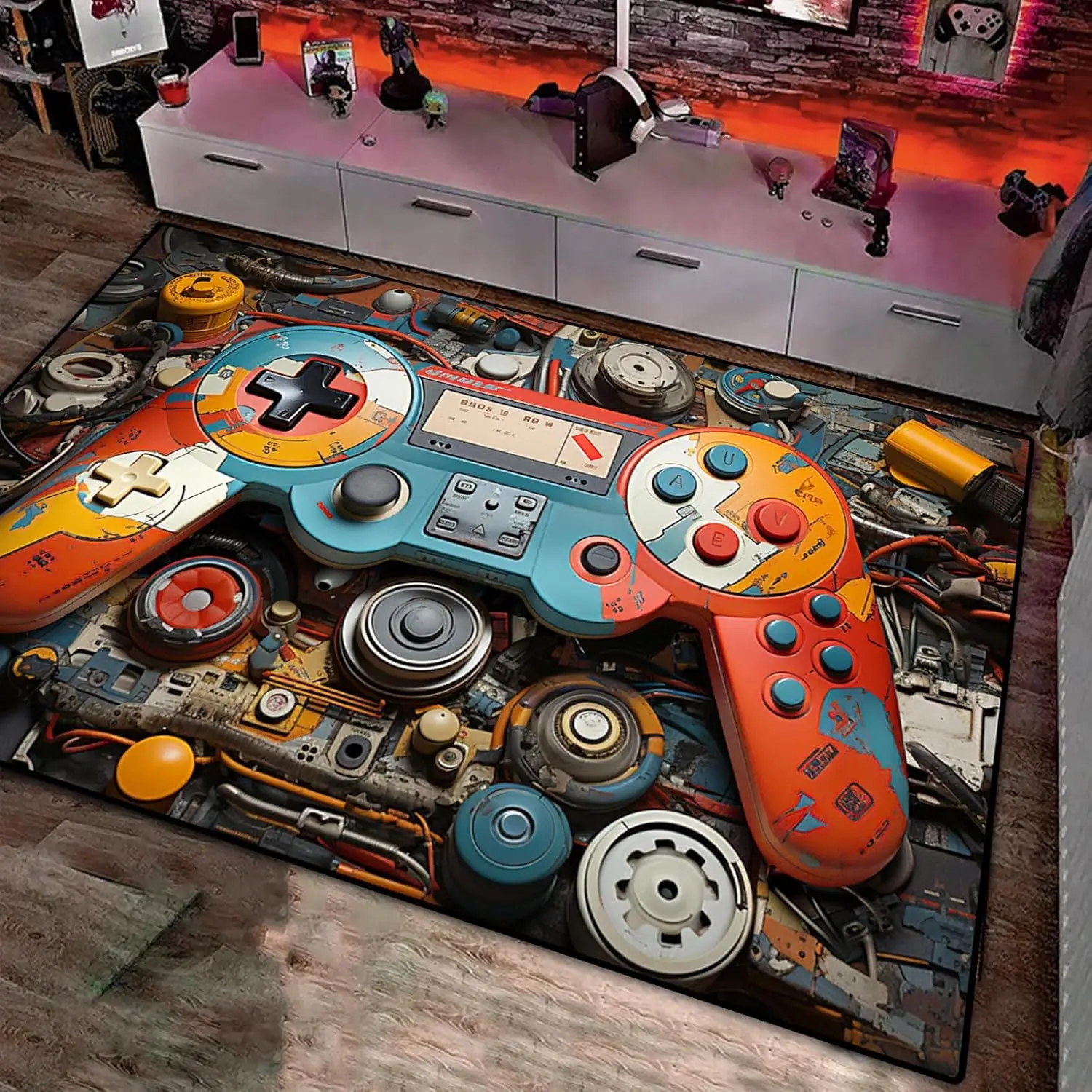 Gaming Area Rugs, Teen Boys Game Controller Carpet Gamer Rugs for Boy’s Bedroom, Non-Slip Gamepad Rug for Children Playroom
Gaming Area Rugs, Teen Boys Game Controller Carpet Gamer Rugs for Boy’s Bedroom, Non-Slip Gamepad Rug for Children Playroom